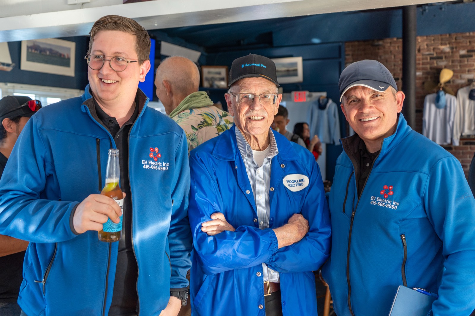 Three Pros connecting at a local Trades Thursday meetup