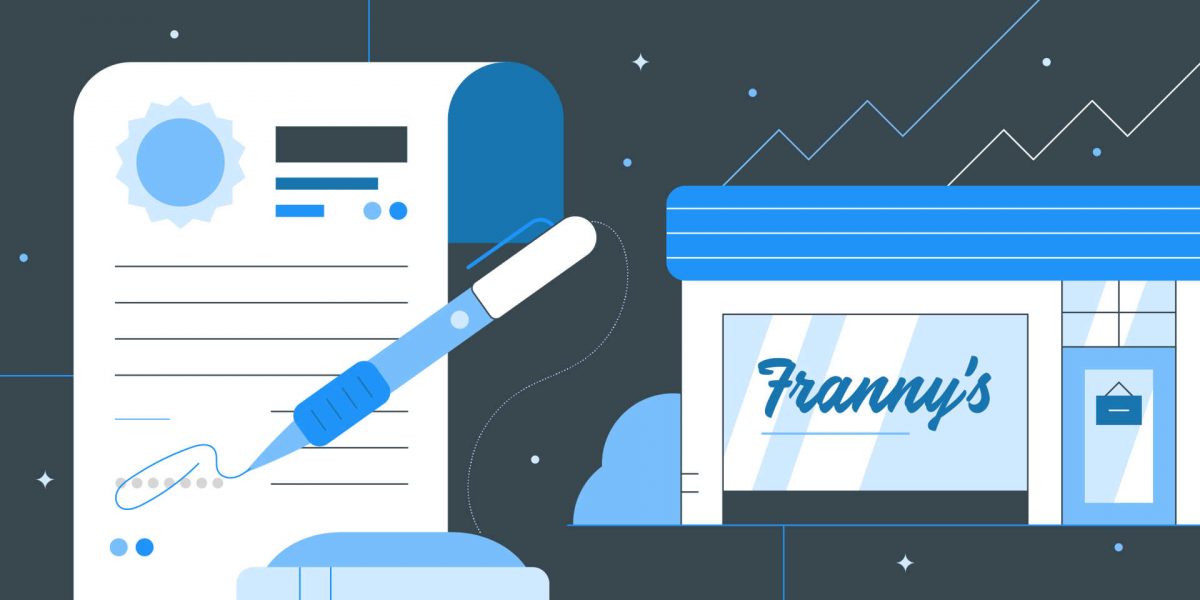 - Housecall Pro illustration of paperwork and a business