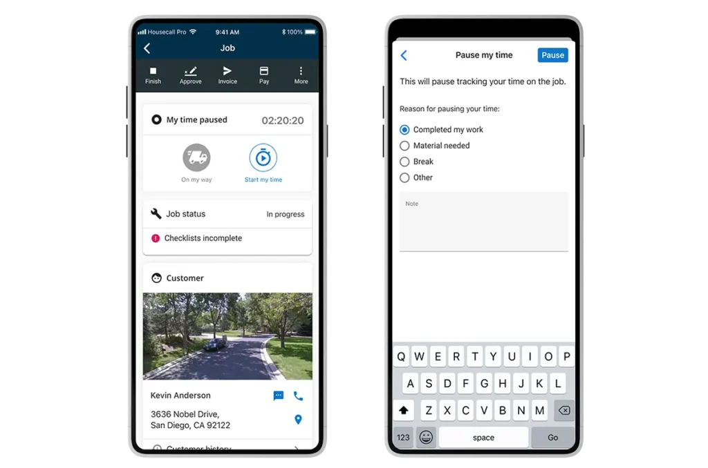- Housecall Pro Dual side by side phone mock up