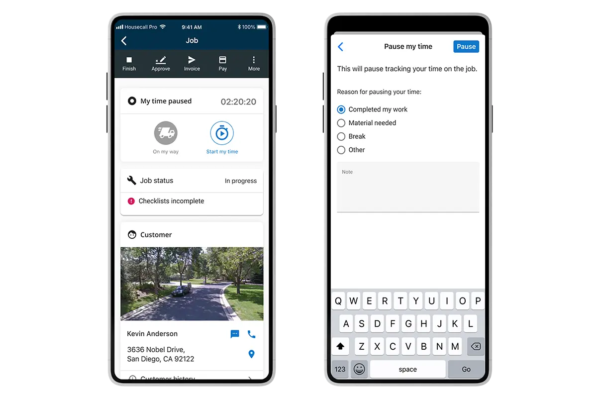 - Housecall Pro Dual side by side phone mock up