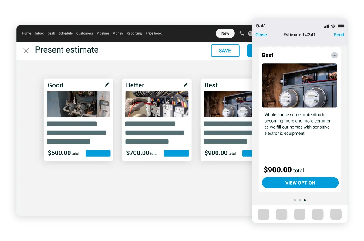 - Housecall Pro Electrical estimating and sales proposal software desktop
