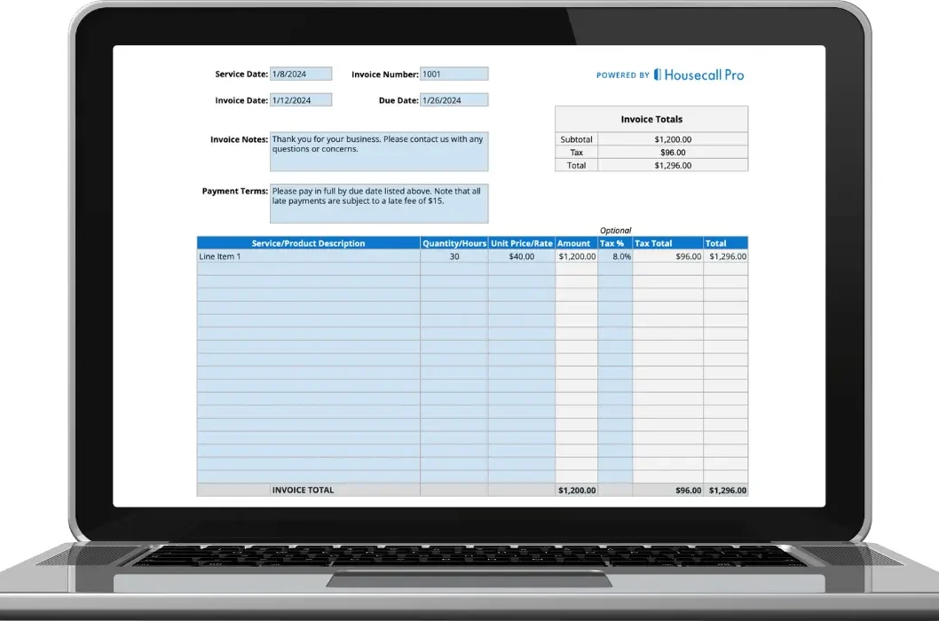 Electrician invoice template Housecall Pro Electrician invoice template Housecall Pro