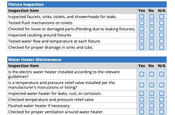 Plumbing Checklist Template - Housecall Pro