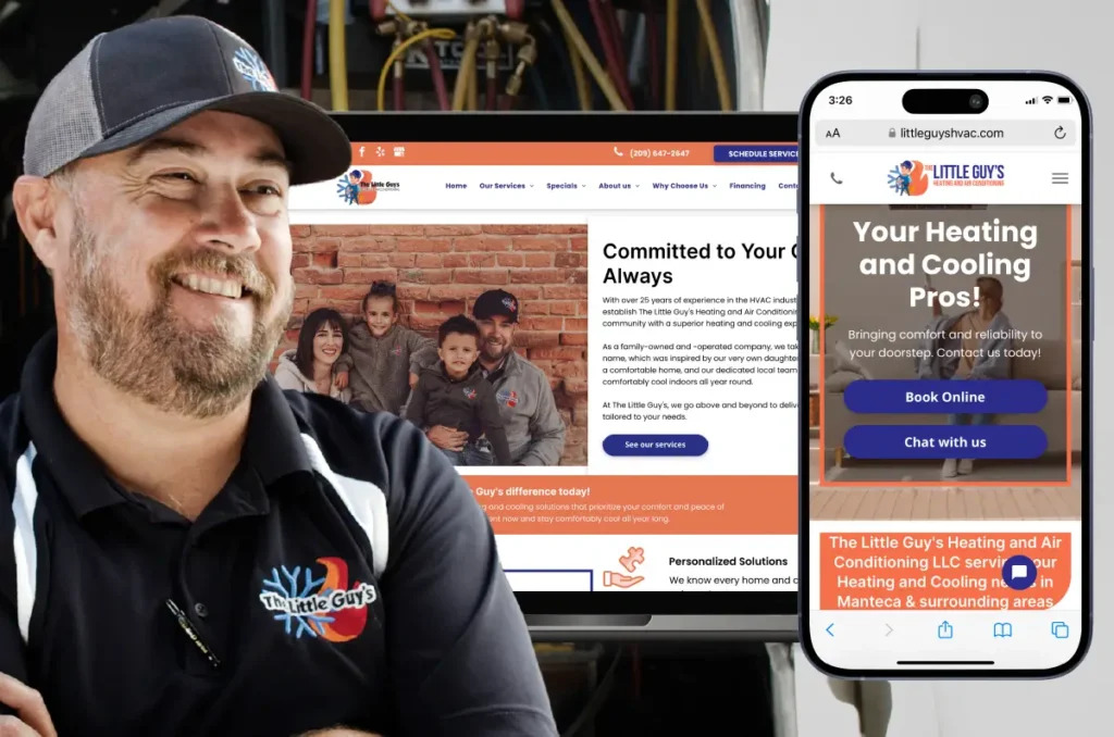 - Housecall Pro Little Guys Cooling and Heating HVAC website