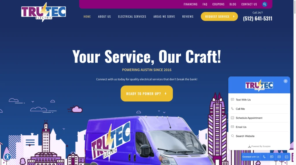 - Housecall Pro TruTec electrical contractors in Austin homepage