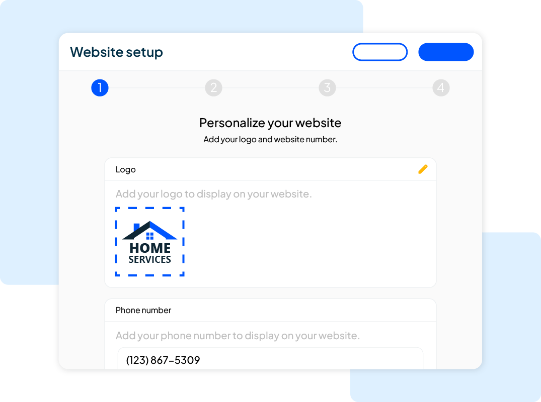 - Housecall Pro Website set up dashboard