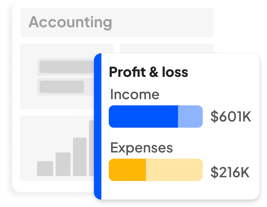Accounting profit and loss report view