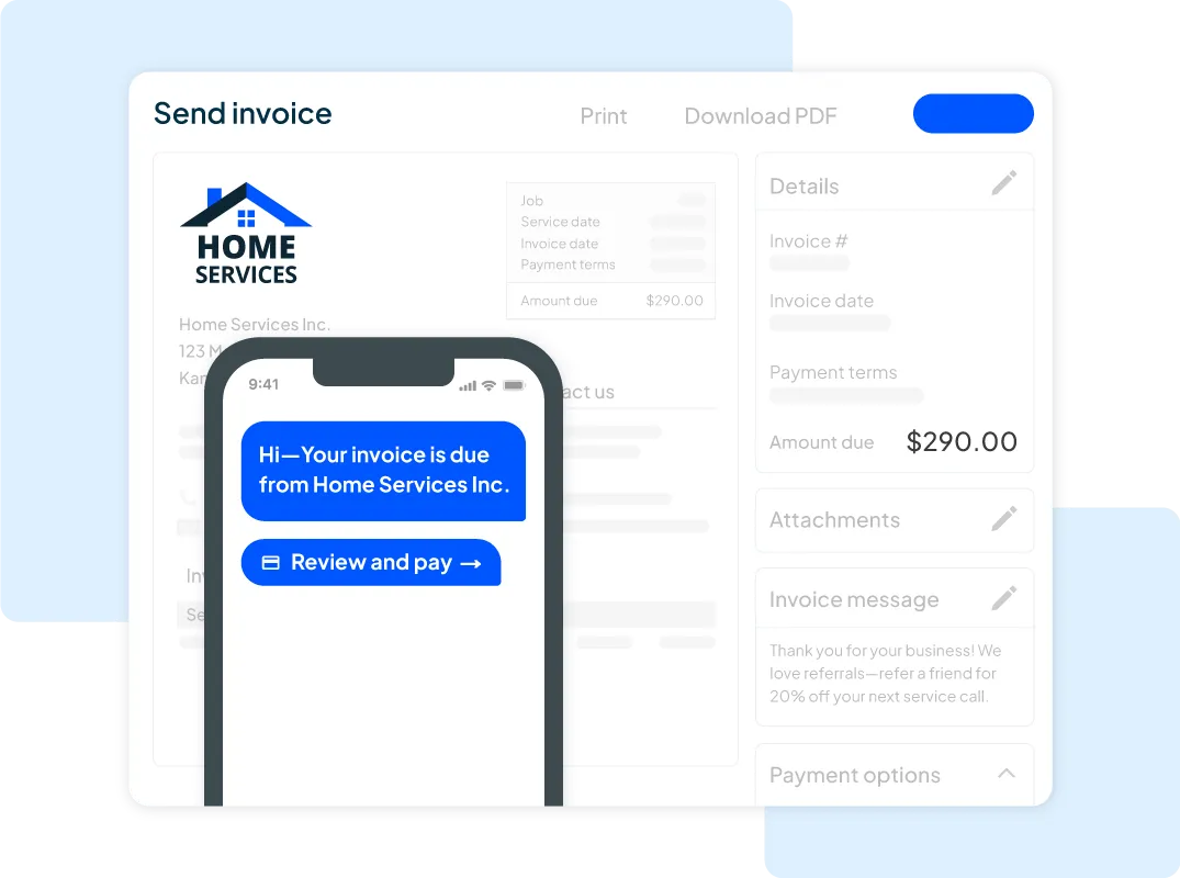 Housecall Pros' home builder invoicing software