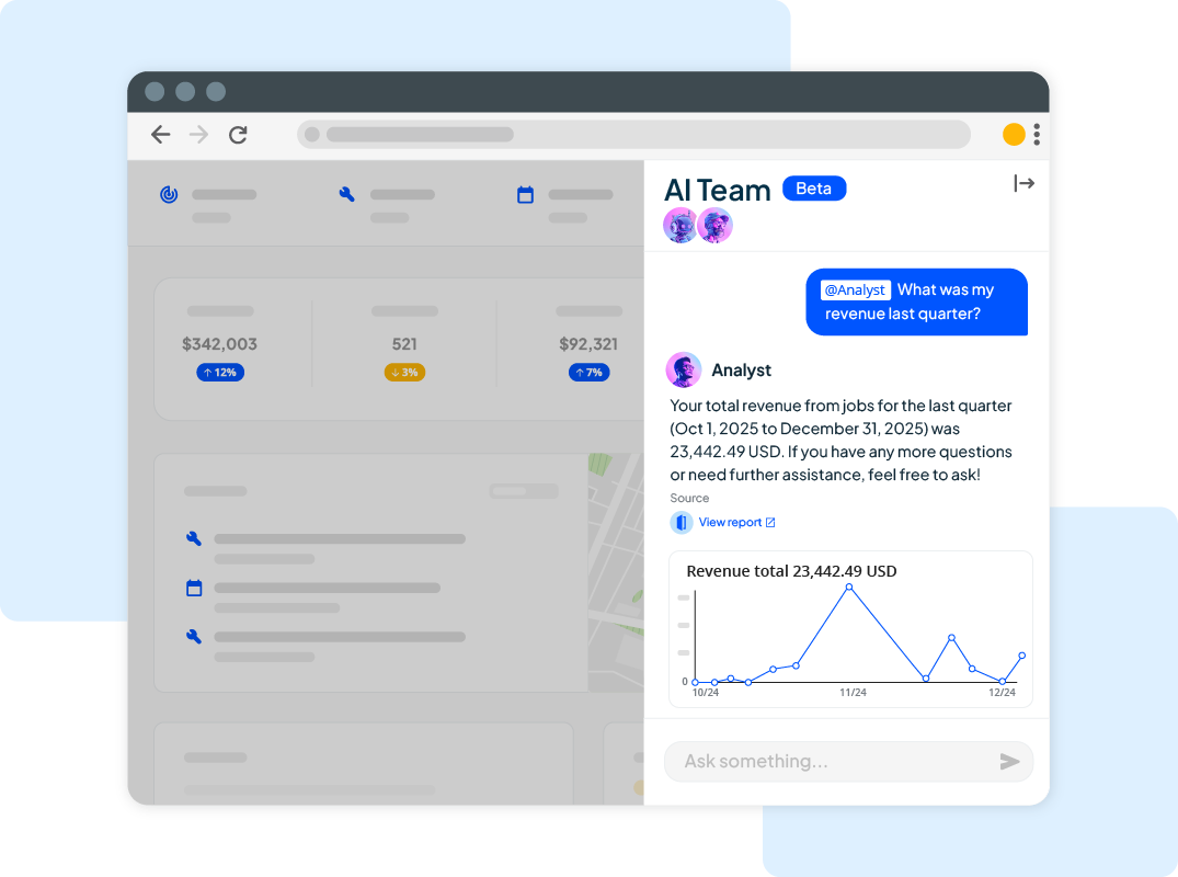 HCP AI business analyst agent for service businesses
