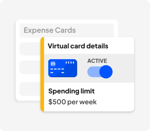 Business expense card management feature from Housecall Pro
