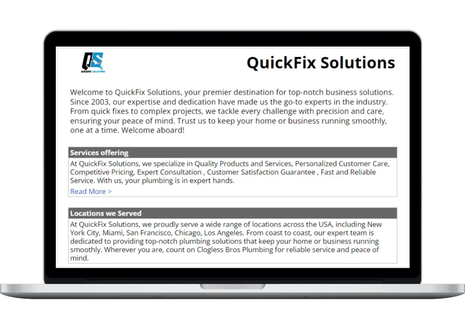 Free small business website template from Housecall Pro