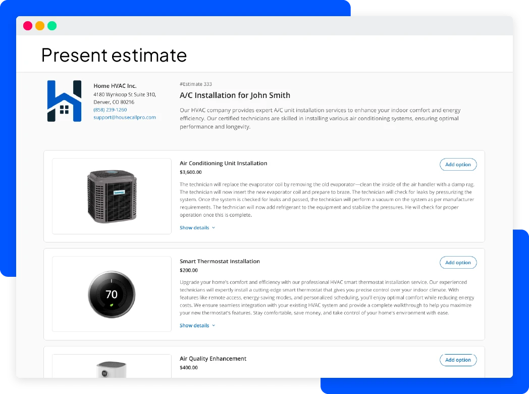 HVAC estimating software desktop version in HCP