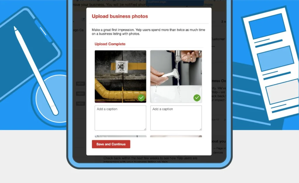 - Housecall Pro upload business photos on yelp
