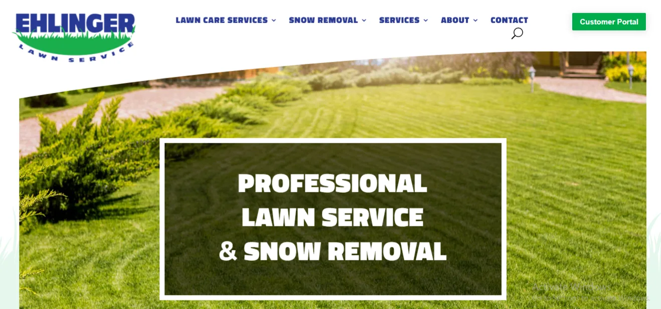 Ehlinger Lawn Service professional lawn care and snow removal services