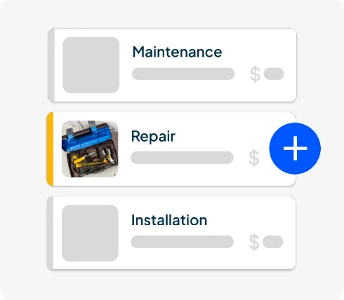Restoration software price book feature from Housecall Pro