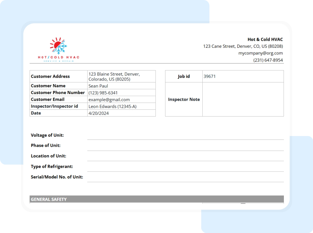 full summary of hvac diagnostic checklist template
